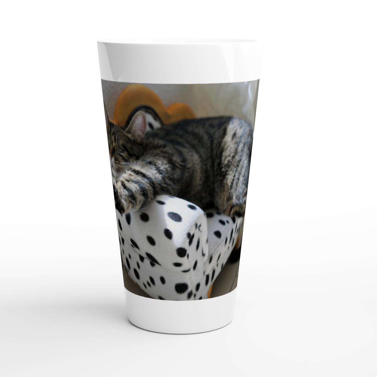 Lazy Morning Cat White Latte 17oz Ceramic Mug