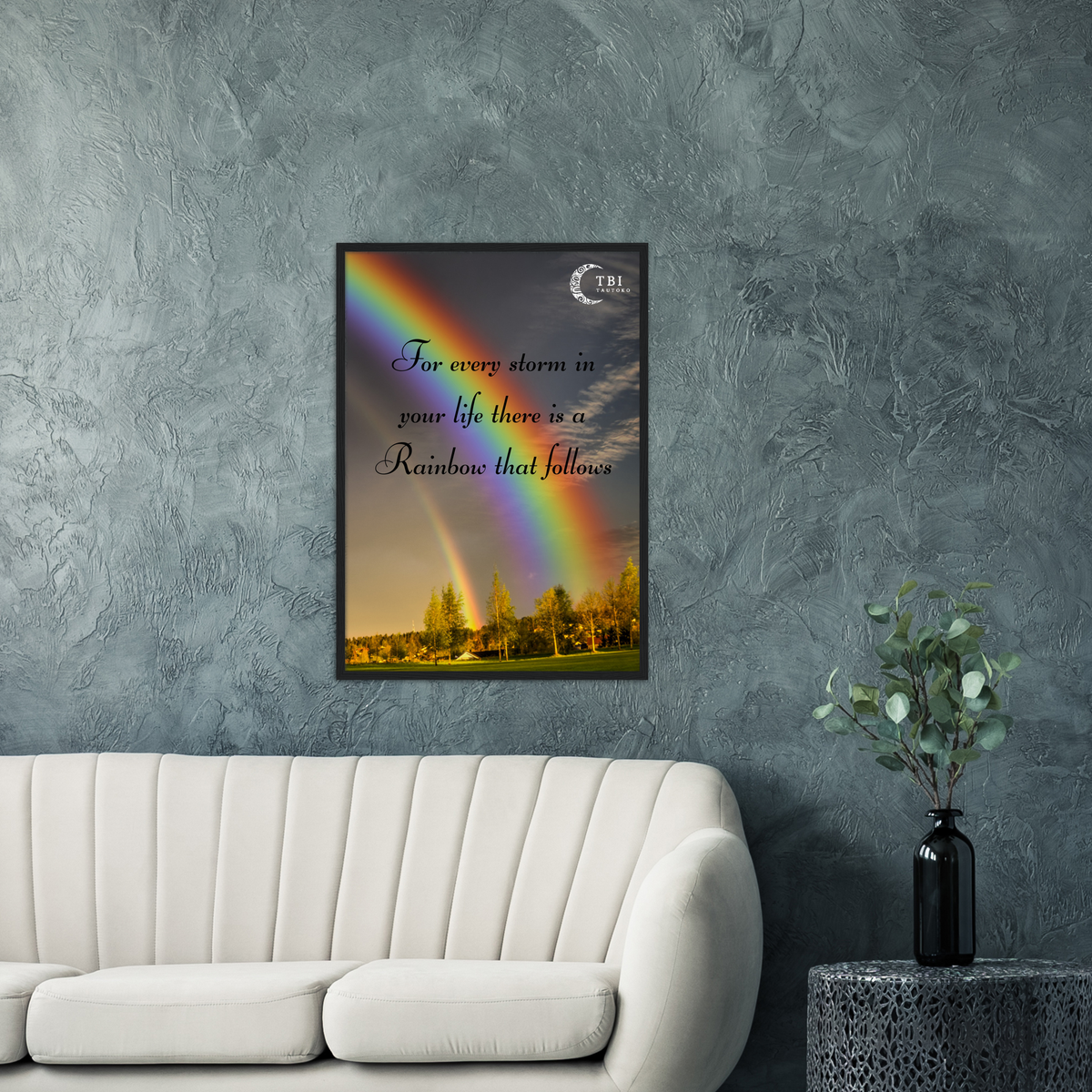 &quot;Positivity Quote - Rainbow&quot;  Poster 50x70cm